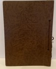 Victorian Scrapbook Leather Album Art Nouveau Brown Some Pages Have Been Used