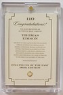 2024 Pieces Of The Past 1800s - Thomas Edison - Handwritten Relic