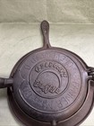 Vintage Fanner Mfg Crescent Cast Iron Waffle Maker With Low Base Cleveland Oh