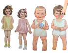 15 Old Vintage Individual Paper Dolls With No Clothes  From 1940s-1950s