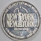 2003  6oz  999 Silver New York New York Miss Liberty Casino Token
