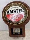 Vintage Amstel Light Sign   Wall Clock Digital Holland Imported Beer Man Cave