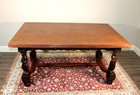 French Antique  Oak Britany Draw Leaf  Dining Table