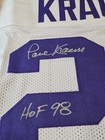 Paul Krause Autographed signed Jersey Jsa Coa White Custom Jersey Hof 98