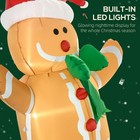 6ft Christmas Inflatable Gingerbread Man  Outdoor Blow-up Yard Decoration With L