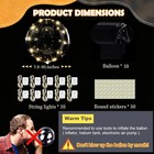 10 Packs Led Light Up Balloons Transparent Bubble Balloon Party Birthday Decor