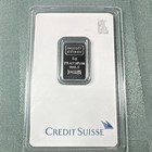 Credit Suisse Platinum Bar 5 G 0 9995 Fine 1985 Total Precious Metal Content 5 G
