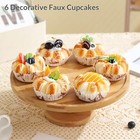 6 Pack Fake Cupcakes Artificial Realistic Food Display Faux Cake Decoration