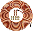 Brake Line Tubing Kit 25 Ft Copper Coated Flexible Tube 3 16 Inch With Fittings