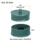 4pcs Bristle Disc 2  50 Grit Abrasive Coating Removal Disc For Metal  Green