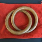 Handmade Consecrated Taoist Qiankun Rings  pair      Lightning-struck Jujube Wood
