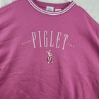 Disney Piglet Since 1966 Sweatshirt Xl Magenta Embroidered Pullover Nwt