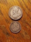 1904 Panama Silver 25 Centesimos And 1904 Silver  10 Centisimos  2 Coin Lot 