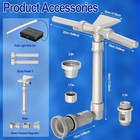 Solar Pool Fountain 9-color Led Lights  Dual-head Adjustable Waterfall Sprinkler