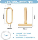4pcs 2 Colors Alloy Pin To Pendant Converter Brooch Converters With 1 Set 49 5cm