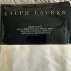 Ralph Lauren Spencer Border Sateen Euro Sham Cornflower Blue white Nip