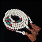    8mm  Tibetan 100  Natural Blessed Yak Bone Mala Necklace 108 Beads