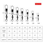 100pcs Fishing Connector Pin Bearing Rolling Swivel Stainless Steel With Snap