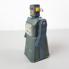 Masudaya Tin Wind Up Robot Gray 4 5  Tall 1997 Japan Missing Hands   One Antenna