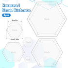 Hexagon Quilting Templates Set - 6 Sizes With Seam Allowance Acrylic Rulers