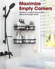 Large  Black  Space-saving  No Drilling Bathroom Organizers And Storage Racks 