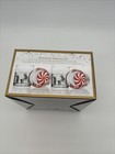 Godinger Set Of 4 Crystal Double Old Fashioned Glasses  9 Oz  Peppermint  New