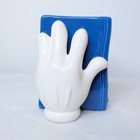 Vtg Disney Enesco Mickey Mouse Story Book Gloves Ceramic Book Ends Blue Yellow