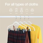 10 Pack Clothes Velvet Hangers With Clips Ultra-thin Non-slip In Ivory