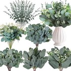 Pcs 6 Kinds Mixed Eucalyptus Leaves Stems Bulk Artificial Silver Dollar 120
