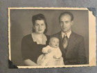 Vintage Post War 1940s Large Photo Album Scrapbook 75 Photos European Family