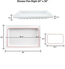 Rv Shower Pan Right 24  X 36 