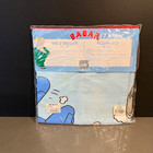 Vintage Babar The Elephant En Route 25  Square Pillow Case Bedding Bedroom Decor