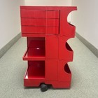 Joe Colombo Bieffeplast Boby Three-drawer Red Rolling Storage Cart