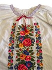 Traditional Handmade Mexican Embroidered Cotton Blouse Sz S  see Measurements 