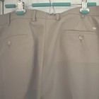 Peter Millar Crown Sport Men s Beige Solid Flat Front  Pants 38 32
