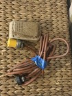 Vintage Metal Sewing Machine Foot Pedal Controller Brown Cord Parts Repair As Is
