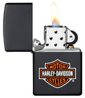 Zippo Harley Davidson Black Matte Lighter With Logo  Item 218hd h252  45b