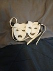 Comedy Tragedy Happy Smile Ceramic Masks Small Wall Hanging 