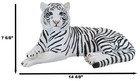 Large Siberian Ghost White Tiger Resting 15 5  Long Statue Home Garden Decor