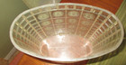 Vtg Mcm Clear Acrylic Atomic Starburst Wastebasket Bathroom Trash Can