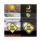 Reflective Car Baby On Board Sign  2 Pack  Window Safety Sticker Alert
