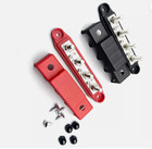 M10 Red   Black 5 16  4 Stud Power Distribution Busbar Bus Bar With Cover 400a