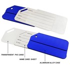 2pack Blue Aluminum Luggage Tags  Luggage Tag Holders For Travel 2pack Blue