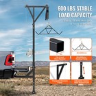 Hitch Mounted Deer Hoist Hitch Game Hoist 600lbs Winch Swivel With Gambrel
