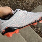 Nike Hypervenom Phantom Soccer Cleats White Orange Black Lace Up Plastic
