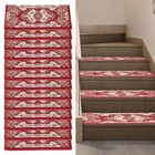 Set Of 13 Non-slip Washable Stair Treads Carpet With Skid Resistant Silicone