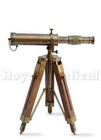 Nautical Vintage Antique Decorative Solid Brass Telescope W  Wooden Gift Tripod 