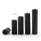 25 50pc M2m2 5m3m4 Black Plastic Nylon Hex Column Standoff Spacer Screw