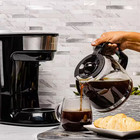 12-cup Drip Coffee Maker  With Reusable Filter And Borosilicate Glass Carafe  Bl