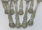 8 Tiffany English King Sterling Teaspoon Tea Spoon 5 75 Inch Pat 1885m Mono T06